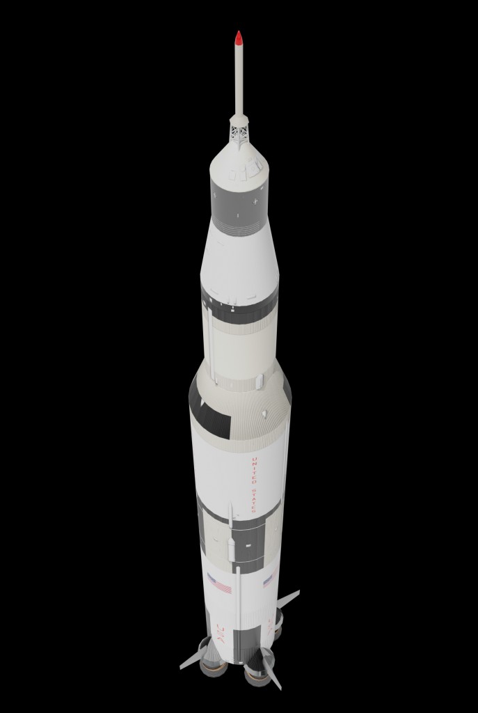 LOW POLY Saturn V rocket preview image 1